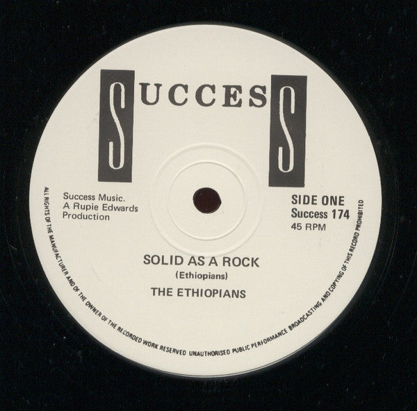 The Ethiopians : Solid As A Rock / You're My Baby (12")