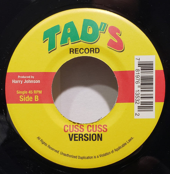 Lloyd Robinson, King Tubby : Cuss Cuss (7", RE)