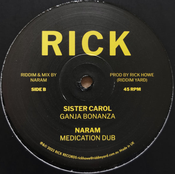 Linval Thompson / Sister Carol : Gimme Marijuana / Ganja Bonanza (12", Ltd)