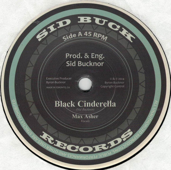 Max Asher : Black Cinderella  (7", Single, RE, RM)