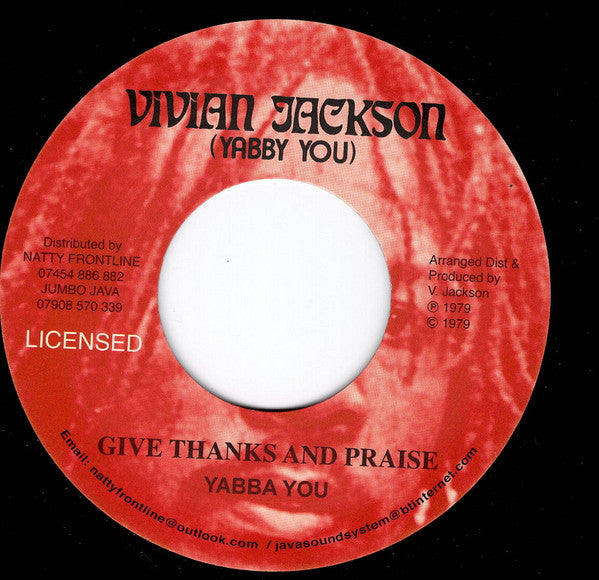 Yabby You : Give Thanks And Praise / Give Thanks Dub Mix (7", RP)