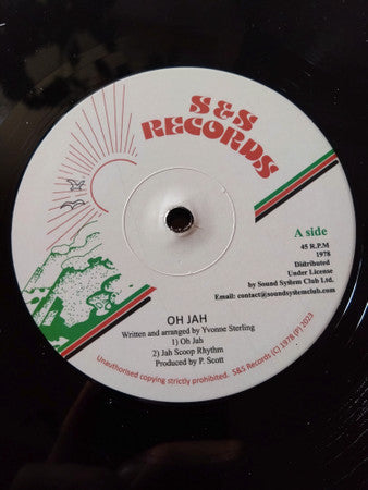 Yvonne Sterling : Oh Jah (12")