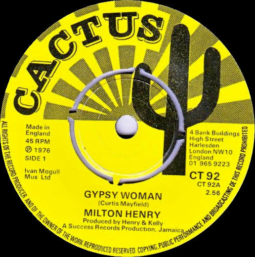 Milton Henry : Gypsy Woman (7", Single)