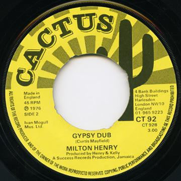 Milton Henry : Gypsy Woman (7", Single)