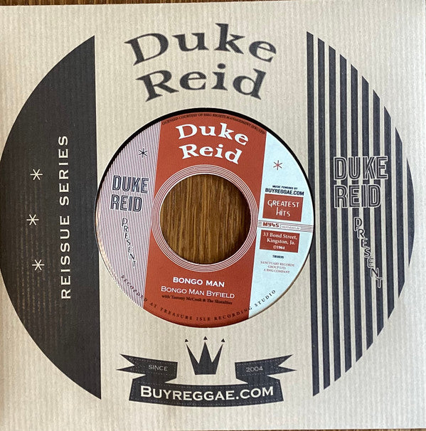Bongo Man Byfield / Tommy McCook & The Supersonics, Stranger Cole, The Baba Brooks Band : Bongo Man / Run Joe (7", RE)