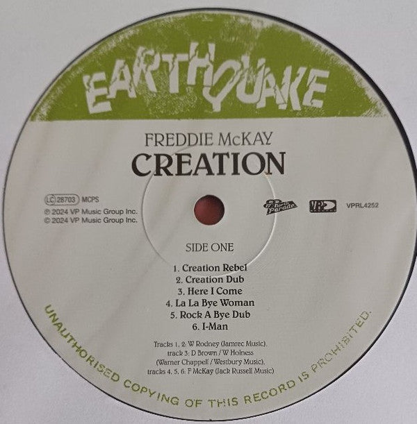 Freddie McKay : Creation (LP, Album, RE, RM)