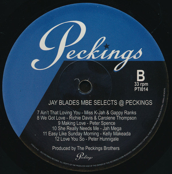 Various : Jay Blades MBE Selects @ Peckings (LP, Comp, Ltd)