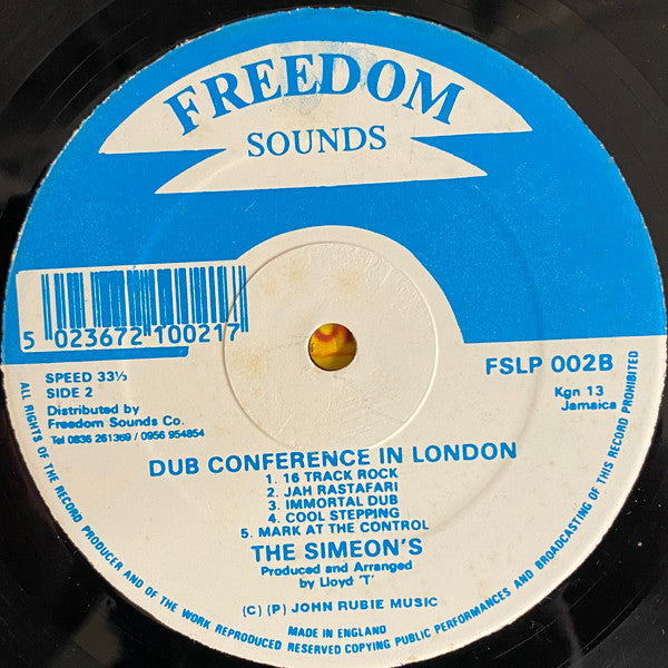 The Simeons : Dub Conference In London (LP, Album, RP)