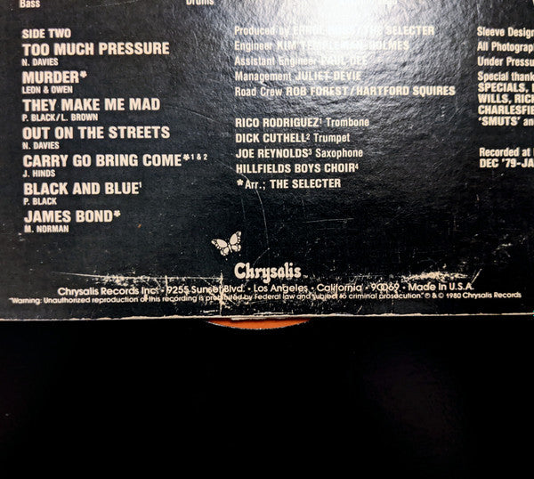 The Selecter : Too Much Pressure (LP, Album)