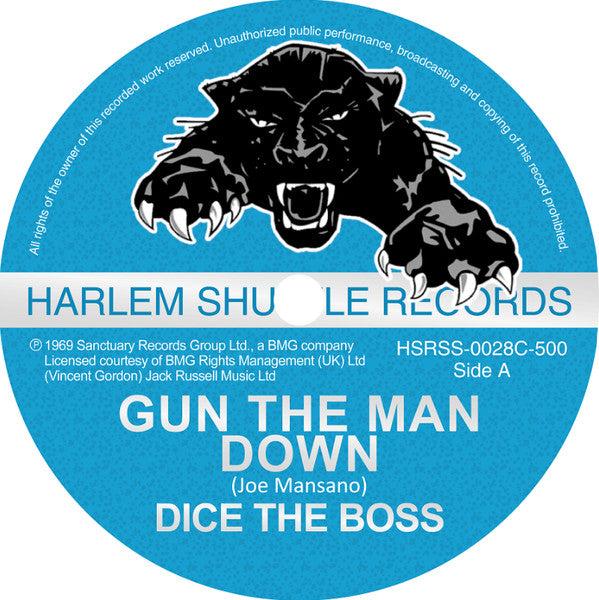 Dice The Boss : Gun The Man Down / Your Boss DJ (7", Single, Ltd)