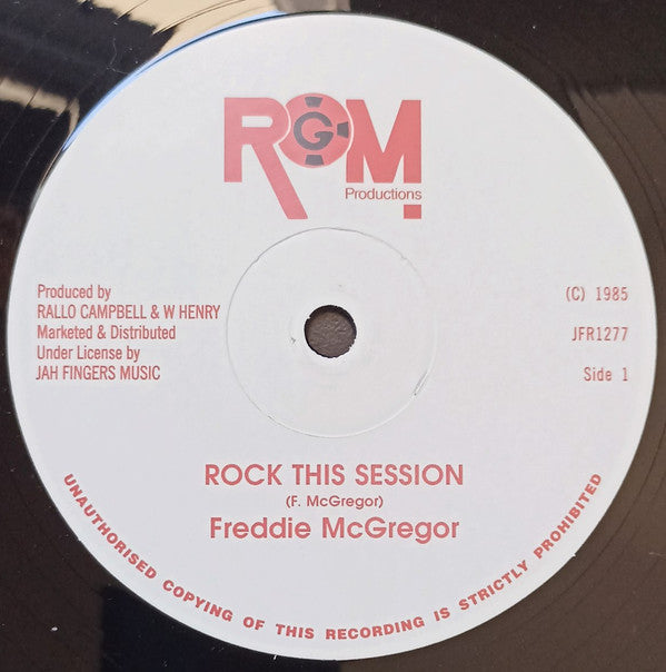 Freddie McGregor / Little John : Rock This Session / Man To Man Is Unjust (12", RE)