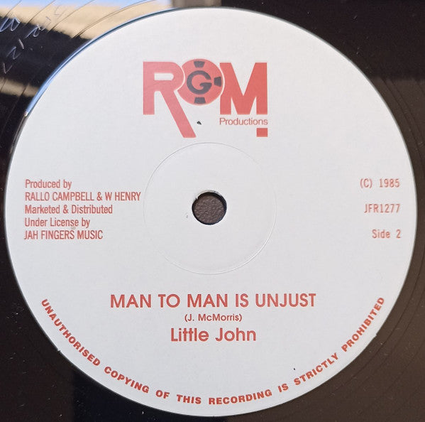 Freddie McGregor / Little John : Rock This Session / Man To Man Is Unjust (12", RE)