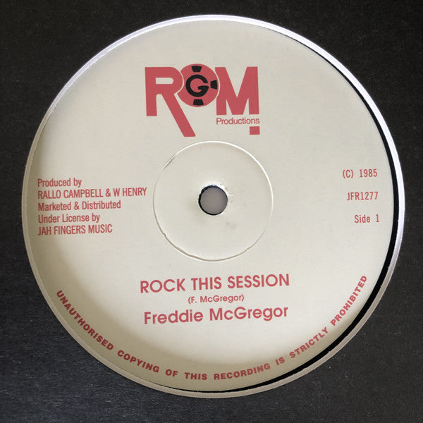 Freddie McGregor / Little John : Rock This Session / Man To Man Is Unjust (12", RE)