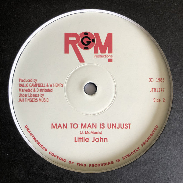 Freddie McGregor / Little John : Rock This Session / Man To Man Is Unjust (12", RE)