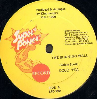 Coco Tea* : The Burning Wall (12")