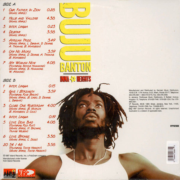 Buju Banton : Inna Heights (LP, Album)