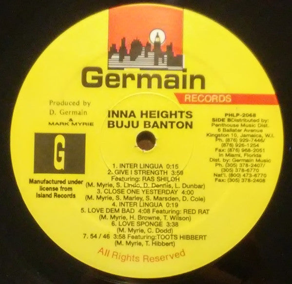 Buju Banton : Inna Heights (LP, Album)