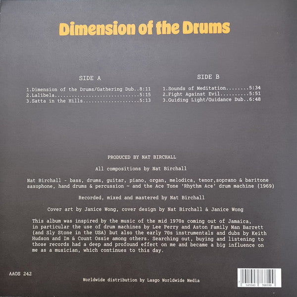 Nat Birchall : Dimension Of The Drums - Roots Reggae Instrumentals (LP, Album)