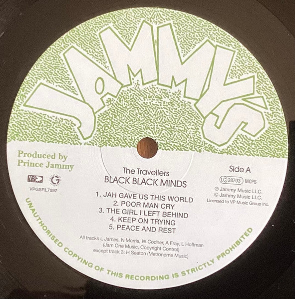 The Travellers (2) : Black Black Minds (LP, Album, RE)