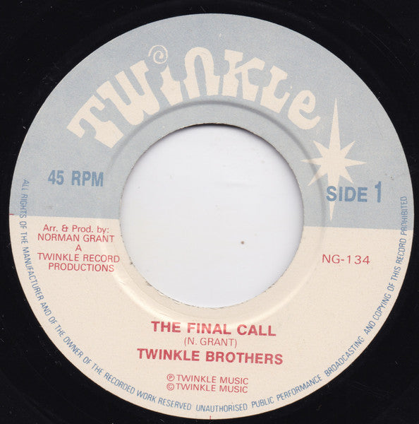 Twinkle Brothers : The Final Call (7")