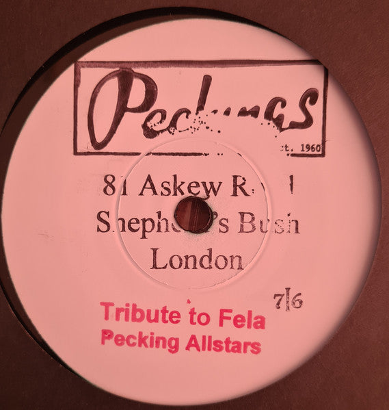 Peckings Allstars, Gus McIntyre : Tribute To Fela / Silly Ska (7")