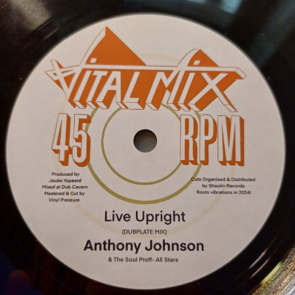 Anthony Johnson : Live Upright (Lathe, 7", Ltd)