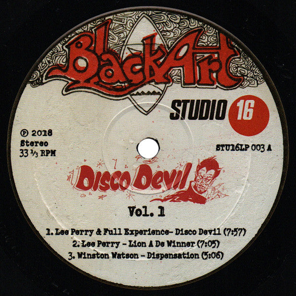 Lee 'Scratch' Perry* : Disco Devil Vol. 1 (5 Classic Discomixes From The Black Ark Studio 1977-9) (LP, Comp)
