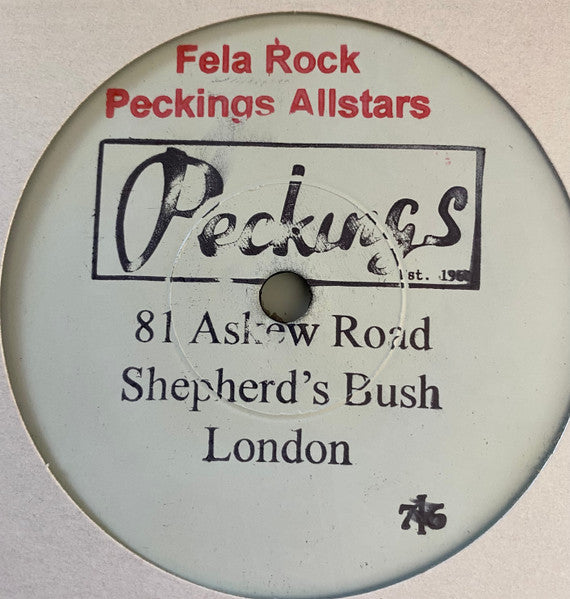 Peckings Allstars : Fela Rock (7", Ltd, W/Lbl)