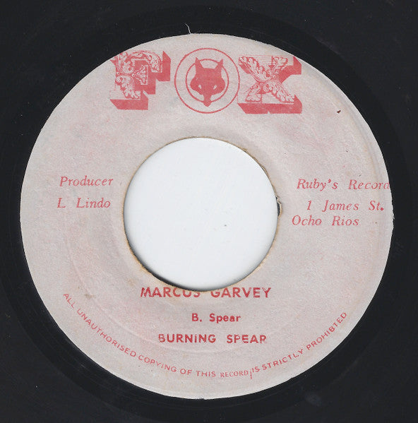 Burning Spear : Marcus Garvey (7")