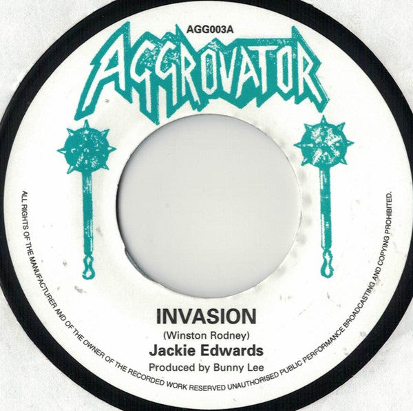 Jackie Edwards / The Aggrovators : Invasion / Invasion Dub (7", RE)