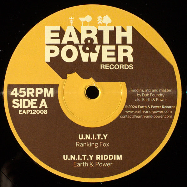 Ranking Fox, Hornsman Coyote, Earth & Power, Dub Foundry : U.N.I.T.Y (12")