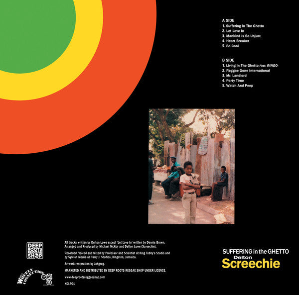Delton Screechie : Suffering In The Ghetto (LP, Album, Ltd, RE)