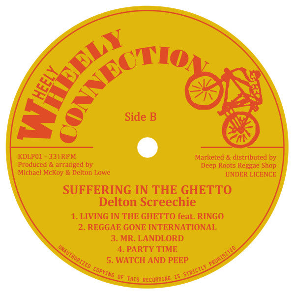 Delton Screechie : Suffering In The Ghetto (LP, Album, Ltd, RE)