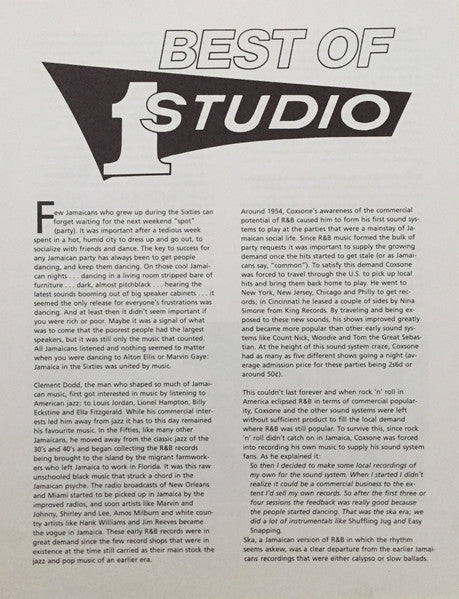 Various : Best Of Studio One (LP, Comp)