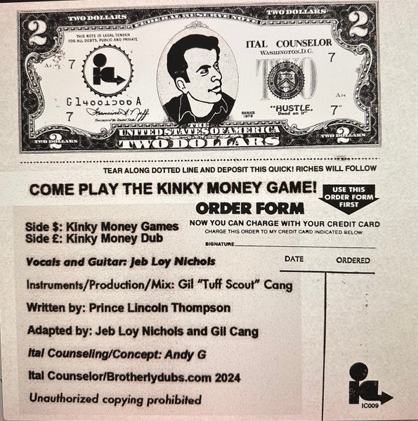 Jeb Loy Nichols, Gil Cang : Kinky Money Games/Kinky Money Dub (7", Single)