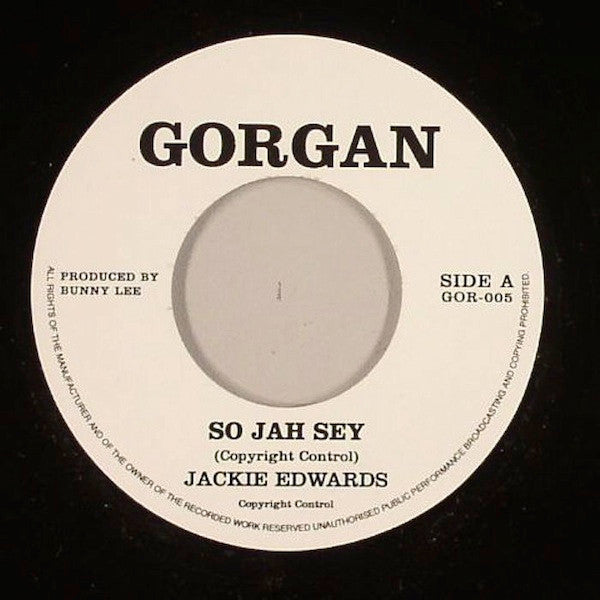 Jackie Edwards : So Jah Sey (7", RE)