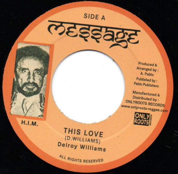 Delroy Williams : This Love (7")