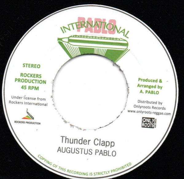 Augustus Pablo : Thunder Clapp / Lightening Clapp (7")