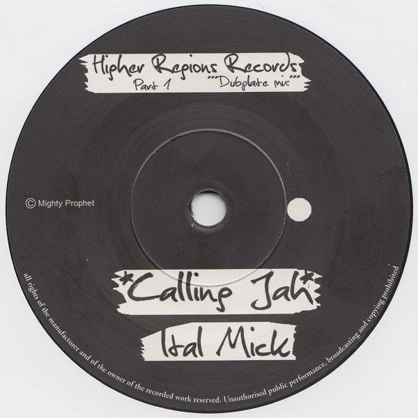 Ital Mick : Calling Jah (7")