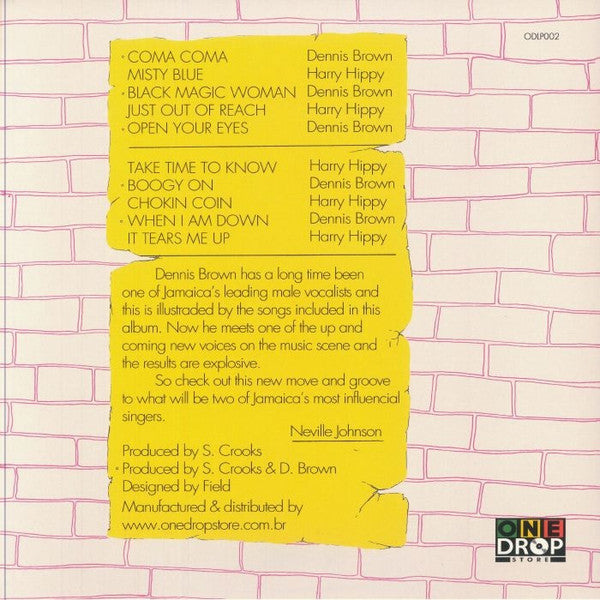 Dennis Brown / Harry Hippy : Dennis Brown Meets Harry Hippy (LP, Album, RE)
