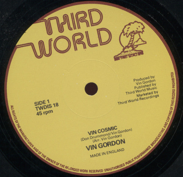 Vin Gordon : Vin Cosmic / Enforcement (12")