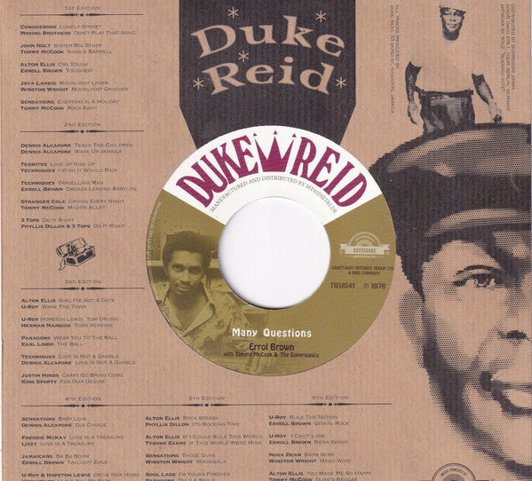 The Jamaicans With Tommy McCook & The Supersonics / Errol Brown (2) : Peace & Love / Many Questions (7", RE)