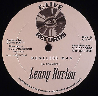 Lenny Kurlou : Homeless Man / Woman (12")