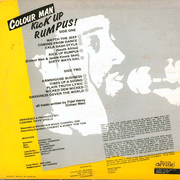 Colour Man : Kick Up Rumpus (LP, Album, Ltd)