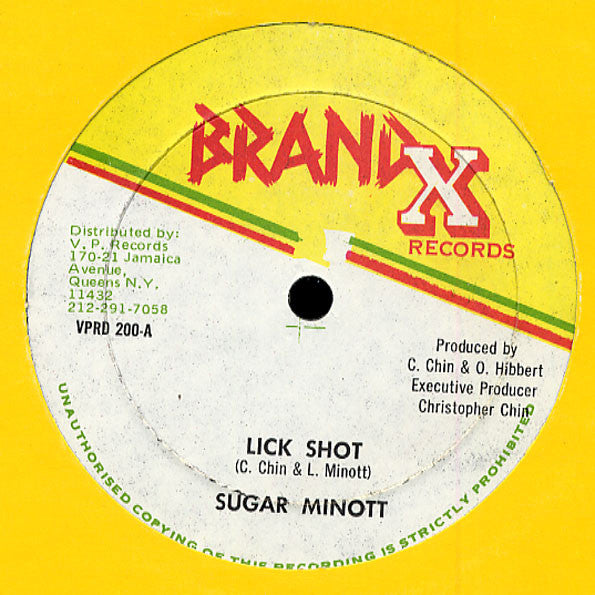 Sugar Minott : Lick Shot (12")