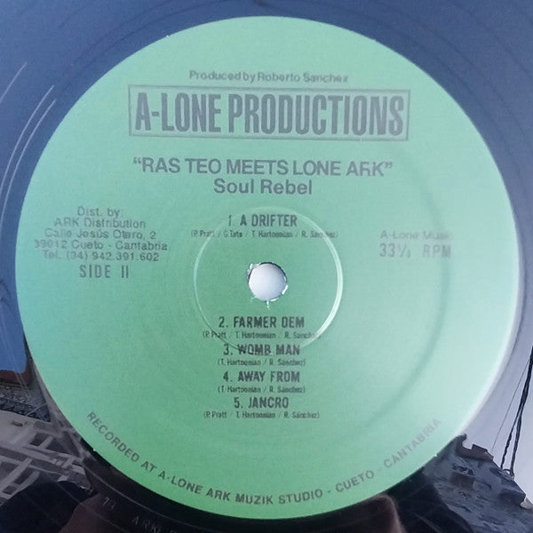Ras Teo meets Lone Ark : Soul Rebel (LP, Album)