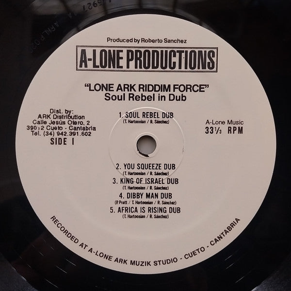 Lone Ark Riddim Force : Soul Rebel In Dub (LP, Album)