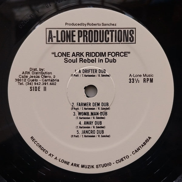 Lone Ark Riddim Force : Soul Rebel In Dub (LP, Album)