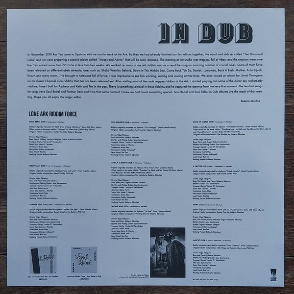 Lone Ark Riddim Force : Soul Rebel In Dub (LP, Album)