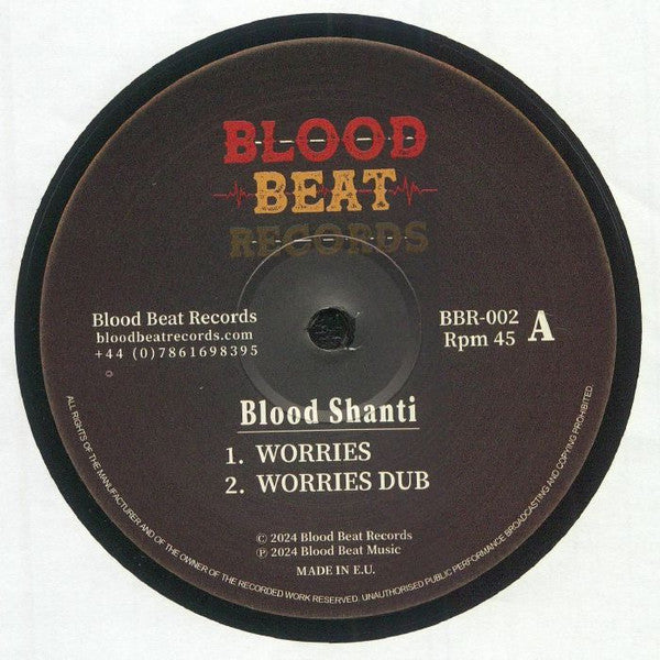 Blood Shanti : Worries / Show I the Way (12", Maxi)